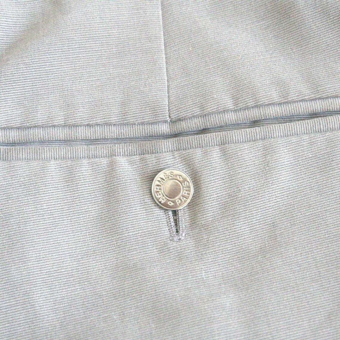 HERMES Peach Skin Cotton Slacks Gray Size 50