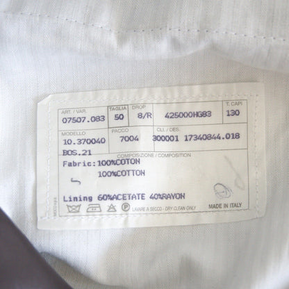 HERMES Peach Skin Cotton Slacks Gray Size 50