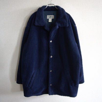 USA 80s L.L.Bean Boa Fleece Jacket Metal Button Size L