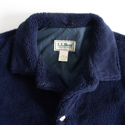 USA 80s L.L.Bean Boa Fleece Jacket Metal Button Size L