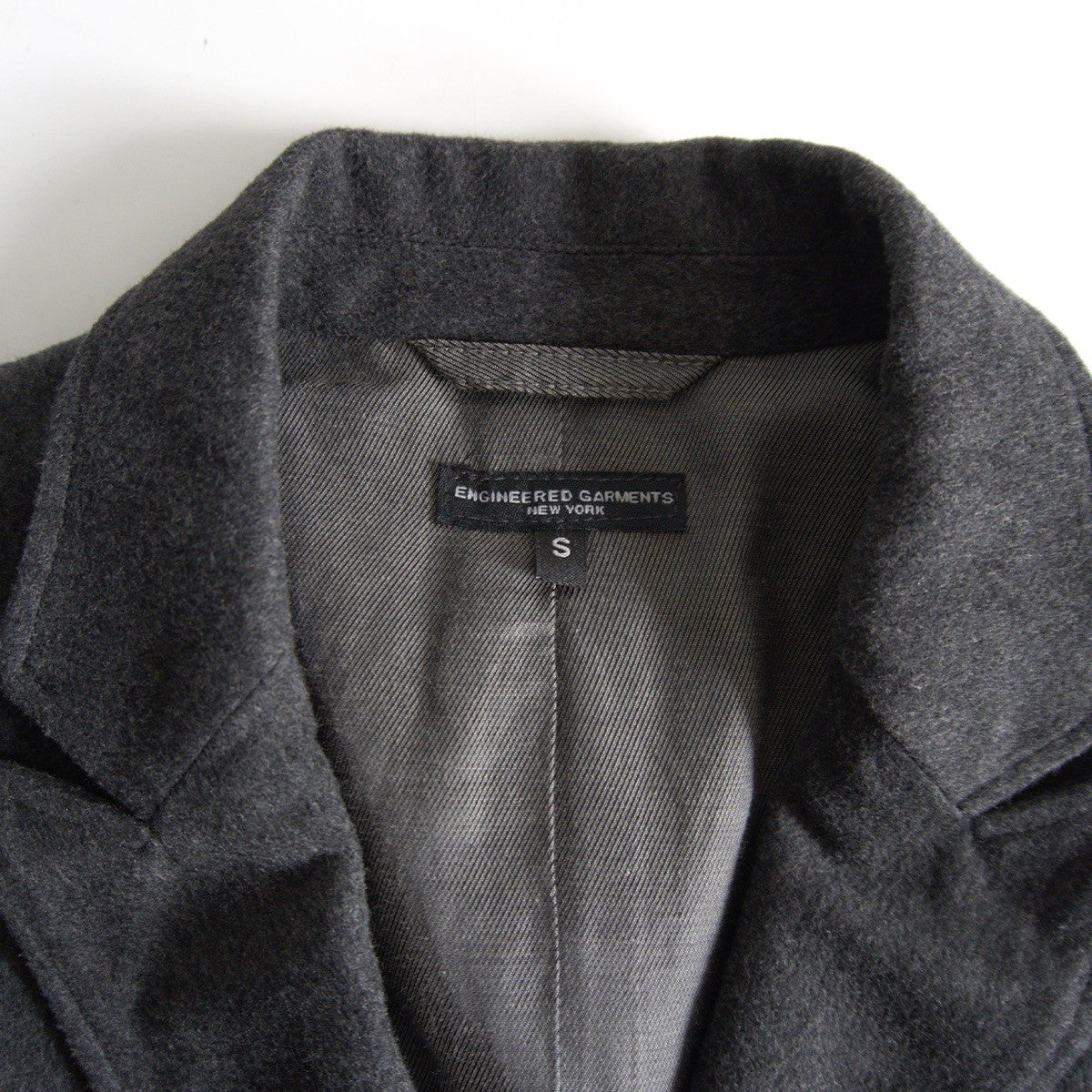 Engineered Garments Newport Jacket W/C Flannel Grey Size S