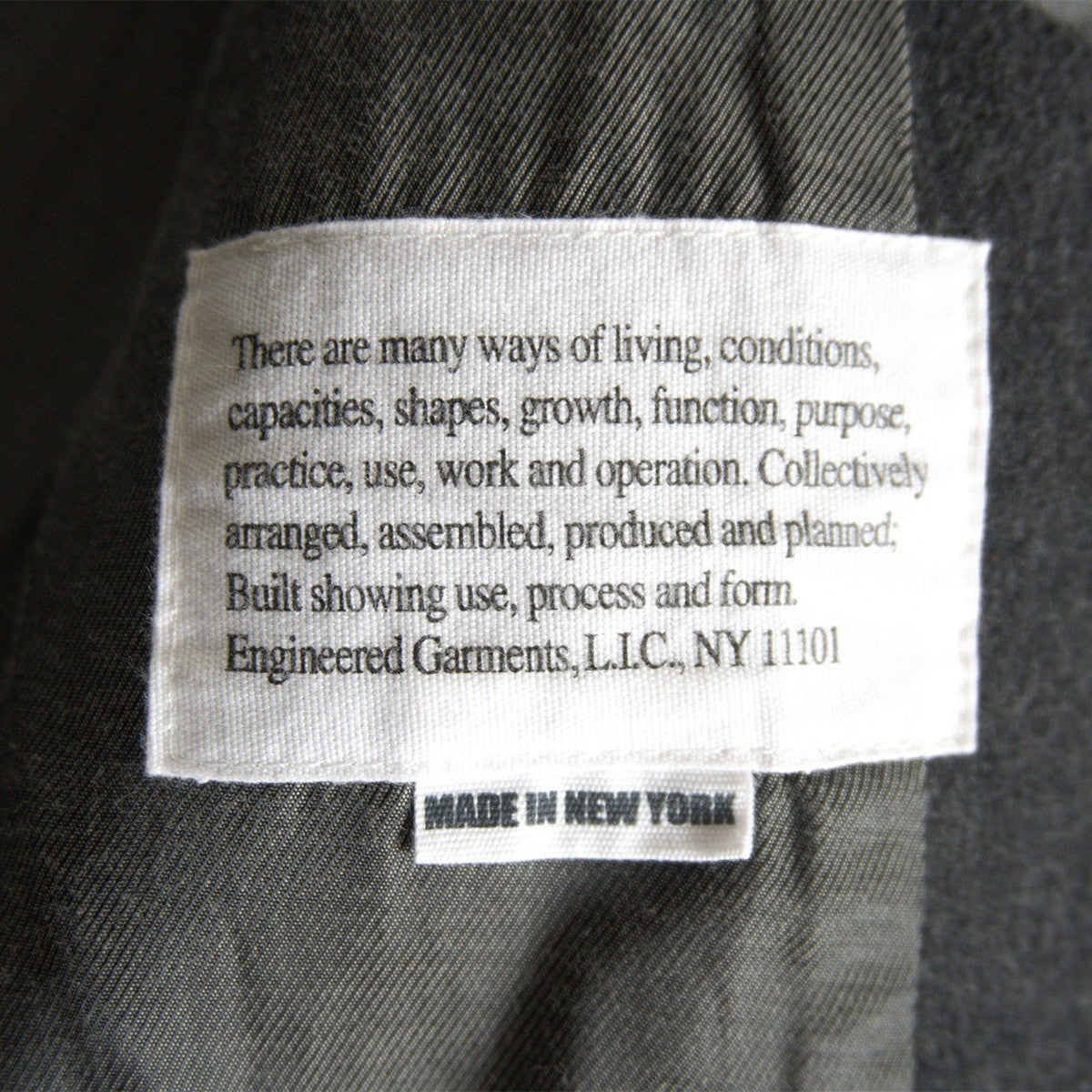 Engineered Garments Newport Jacket W/C Flannel Grey Size S