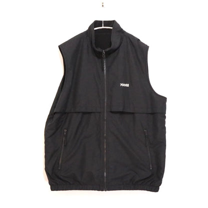 700fill Reversible Fleece Nylon Vest Black Size XL
