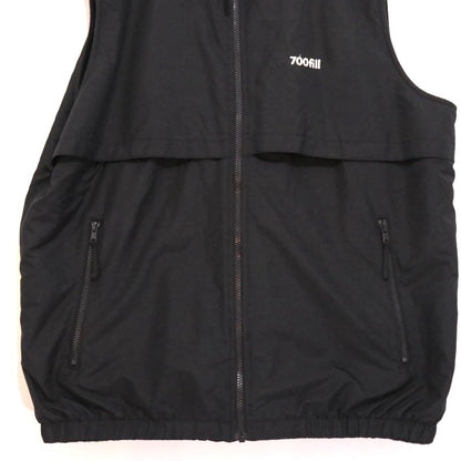 700fill Reversible Fleece Nylon Vest Black Size XL