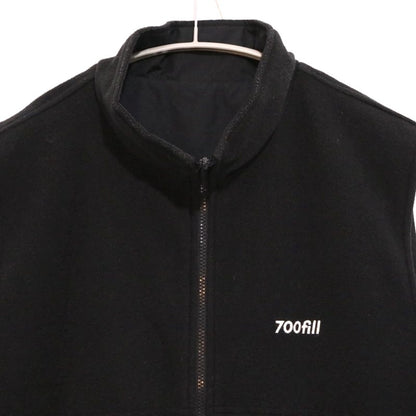 700fill Reversible Fleece Nylon Vest Black Size XL