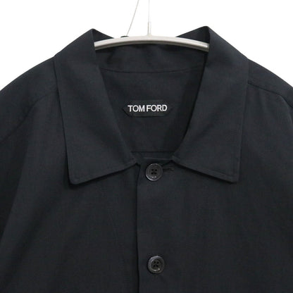 TOM FORD 24SS Cotton Silk Safari Blouson Black Size 39