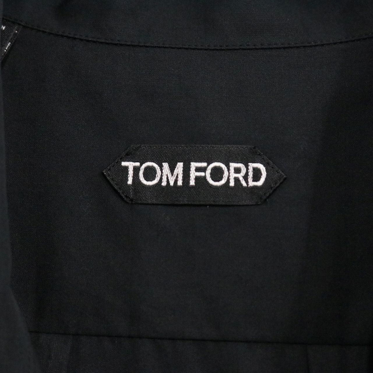 TOM FORD 24SS Cotton Silk Safari Blouson Black Size 39
