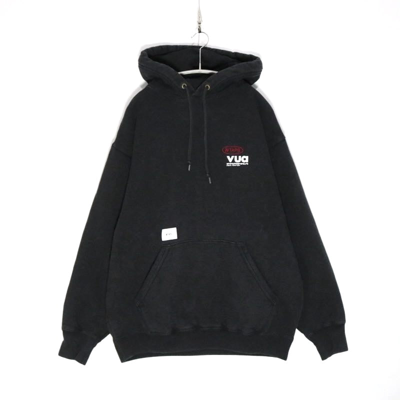 WTAPS ACADEMY Cotton Logo Hoodie Faded Black Size 03