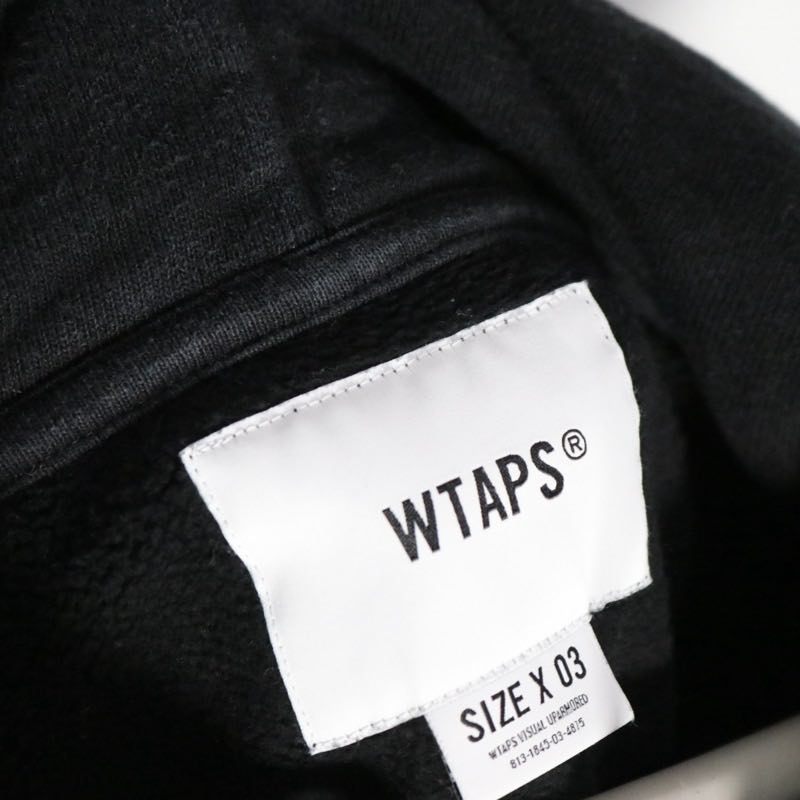 WTAPS ACADEMY Cotton Logo Hoodie Faded Black Size 03