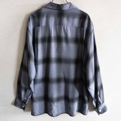 WACKO MARIA Rayon Ombre Check Open Collar Shirt Size M
