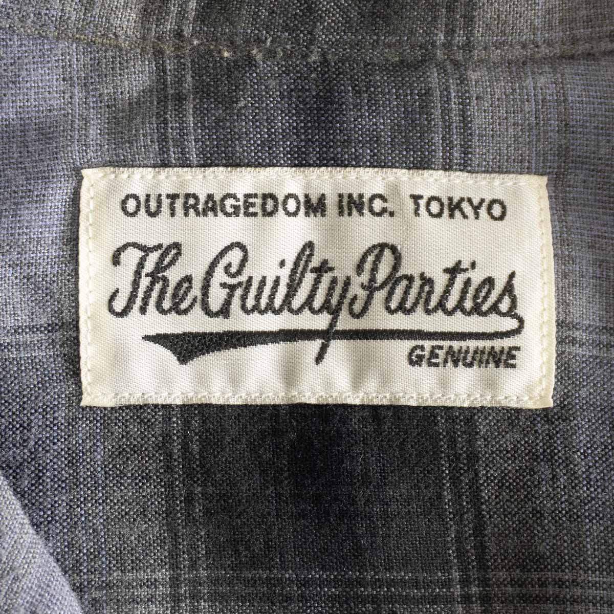 WACKO MARIA Rayon Ombre Check Open Collar Shirt Size M