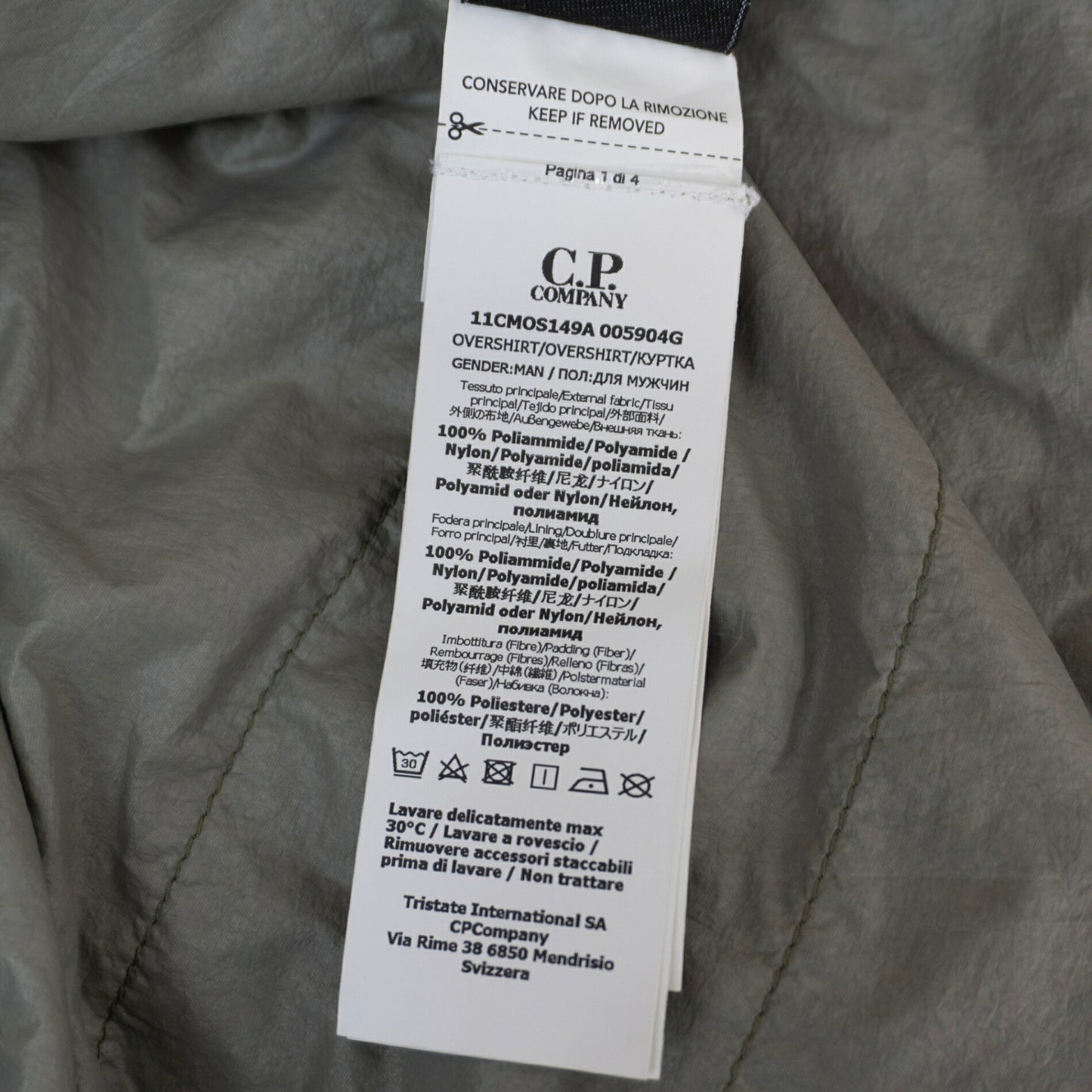 C.P.COMPANY CROME-R Garment Dye Jacket Size L