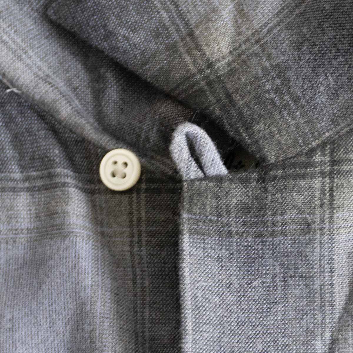 WACKO MARIA Rayon Ombre Check Open Collar Shirt Size M