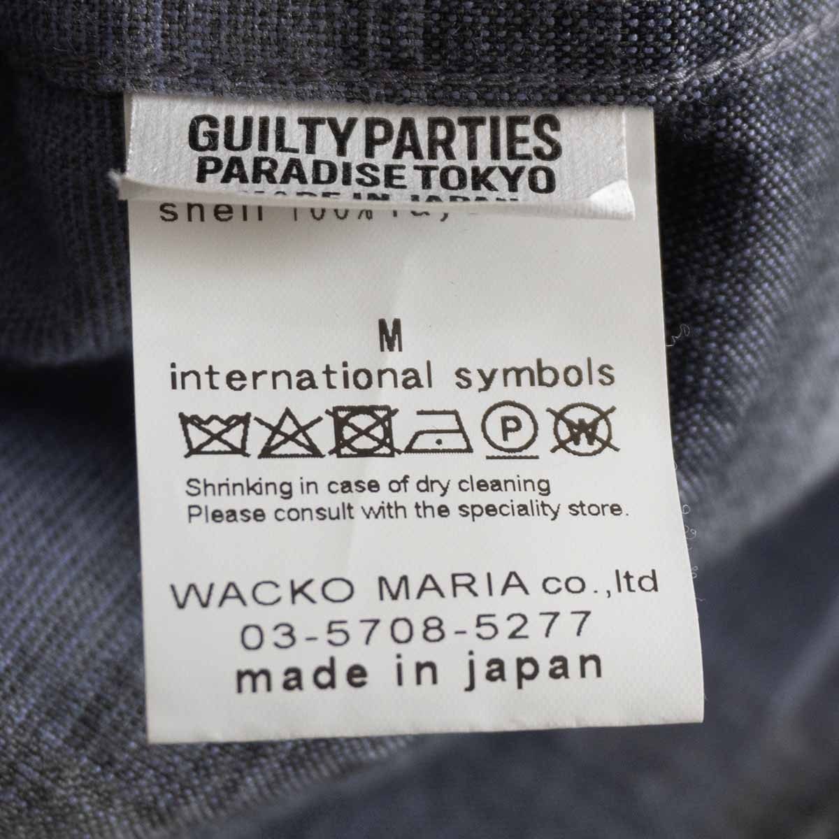 WACKO MARIA Rayon Ombre Check Open Collar Shirt Size M