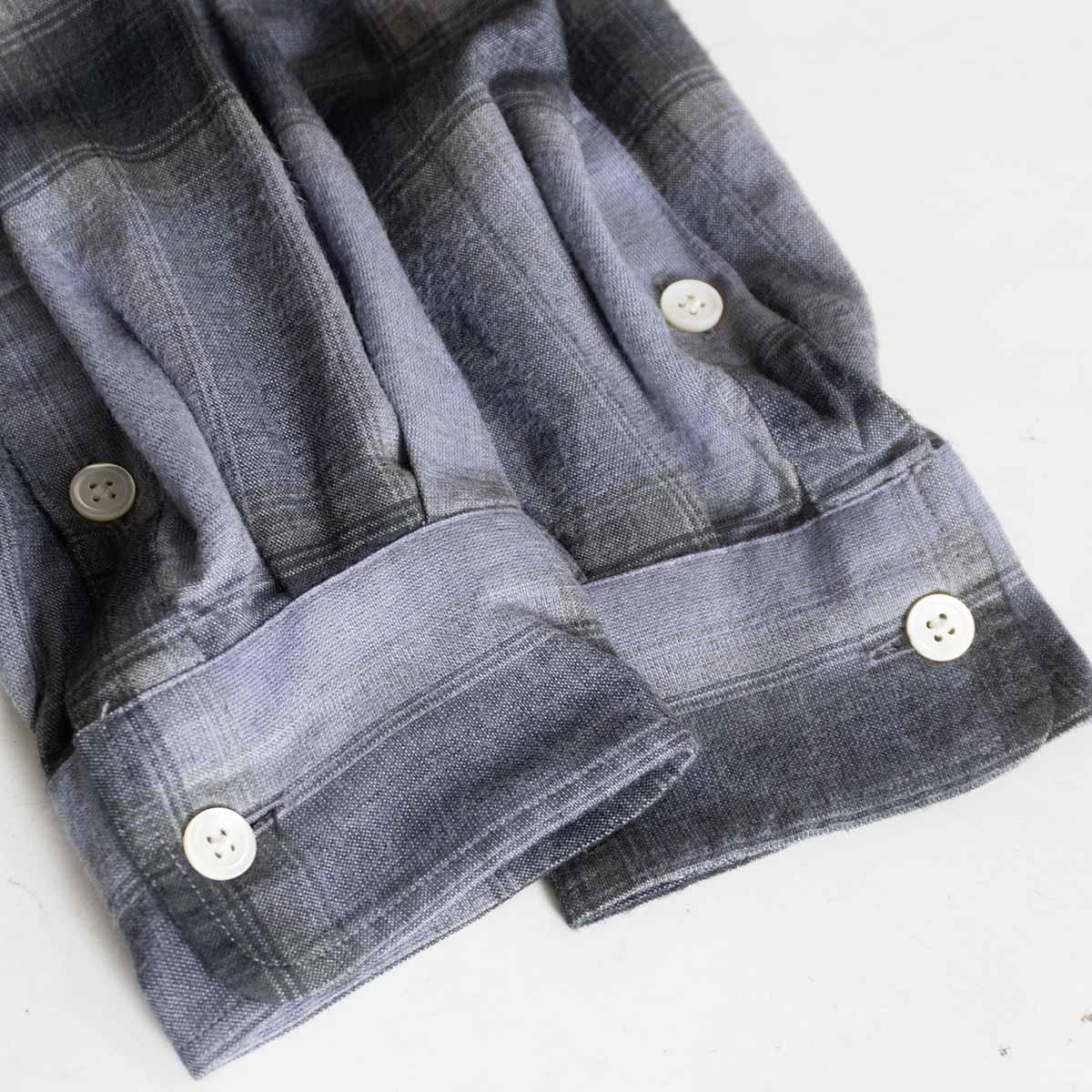 WACKO MARIA Rayon Ombre Check Open Collar Shirt Size M
