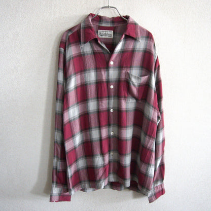WACKO MARIA Rayon Ombre Check Open Collar Shirt Size M