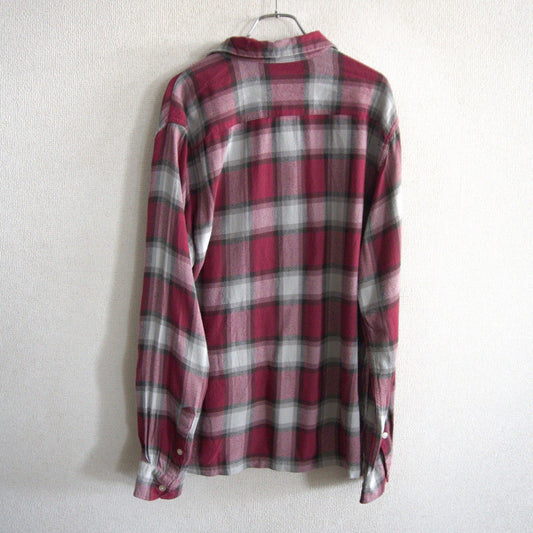 WACKO MARIA Rayon Ombre Check Open Collar Shirt Size M
