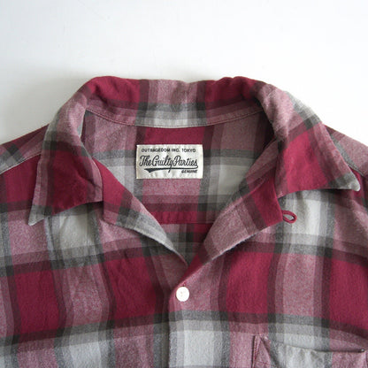 WACKO MARIA Rayon Ombre Check Open Collar Shirt Size M