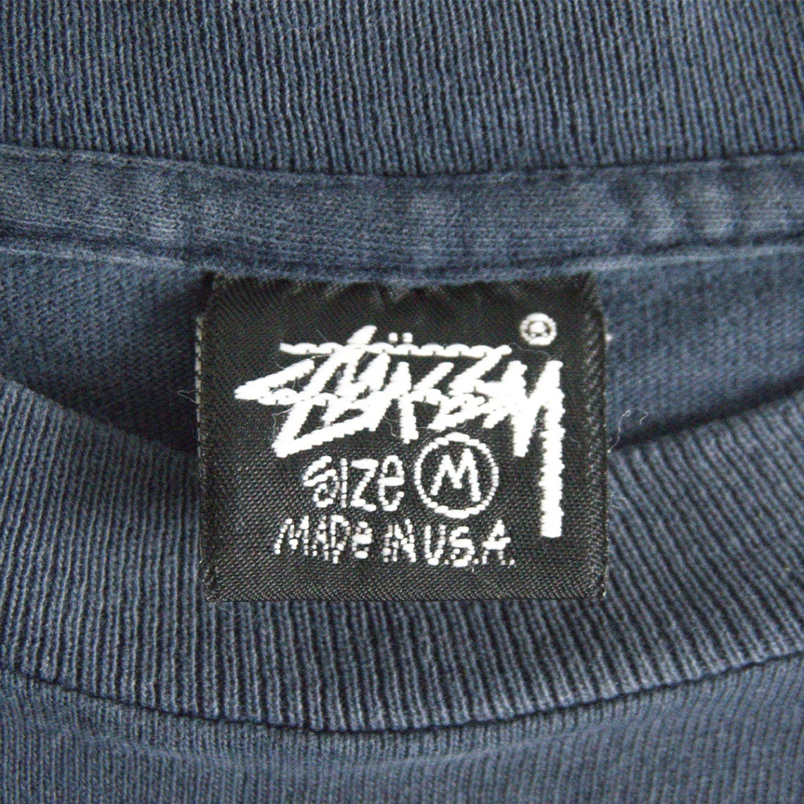 USA 90s Old Stussy Double Sided Print Long Sleeve T-Shirt Size M