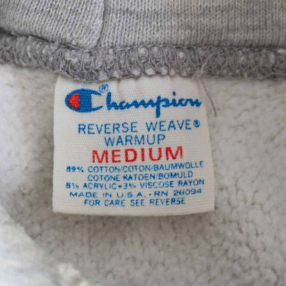 CHAMPION 80s Reverse Weave College Logo Hoodie Size M