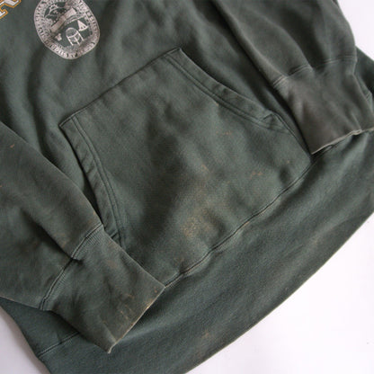 CHAMPION 80s Reverse Weave College Logo Hoodie Size L