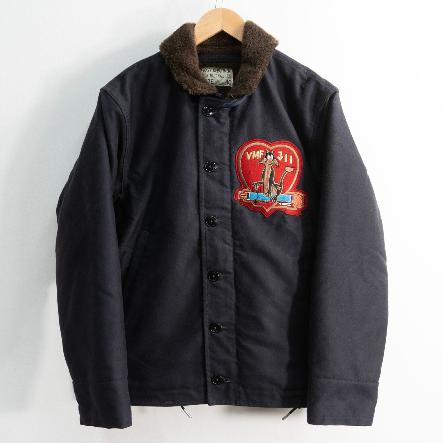 THE REAL McCOY'S N-1 Deck Jacket Navy Size 40