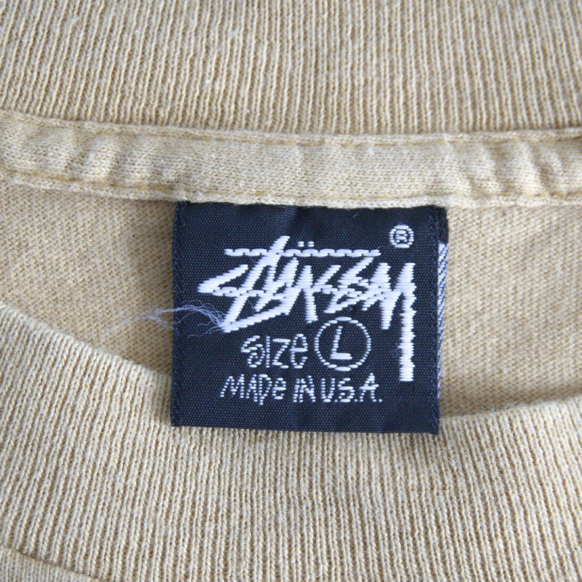 USA 90s Old Stussy Double Sided Print Long Sleeve T-Shirt Size L