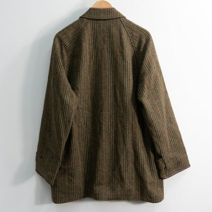 POLO RALPH LAUREN Cashmere Blend Leather Tweed Coat Size M