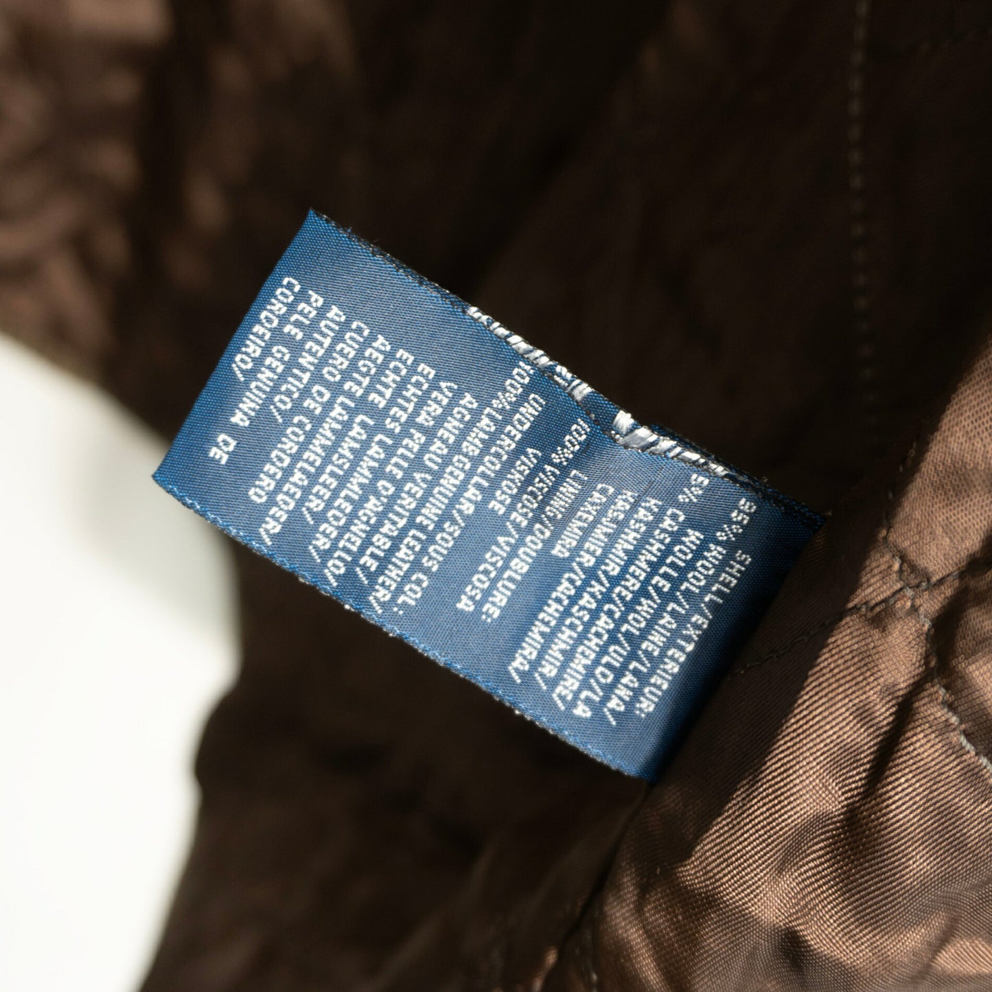 POLO RALPH LAUREN Cashmere Blend Leather Tweed Coat Size M