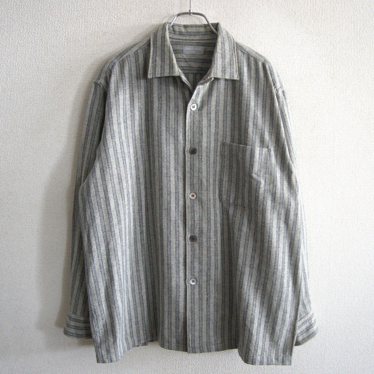 COMME des GARCONS HOMME 90s Open Collar Stripe Shirt