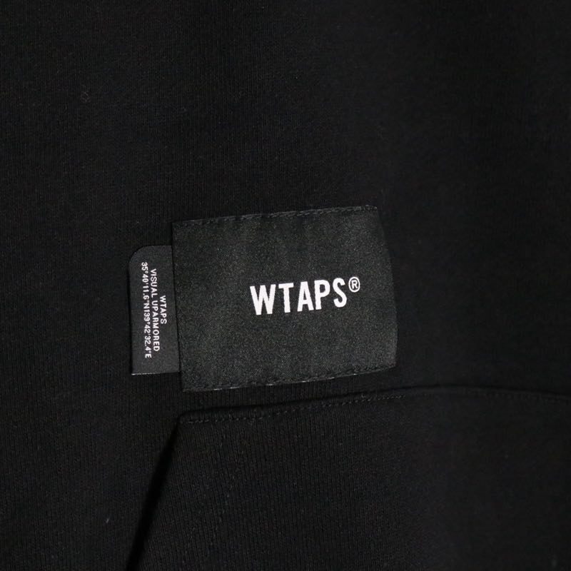 WTAPS 25AW PAVILION Graphic Cotton Hoodie Black Size 03