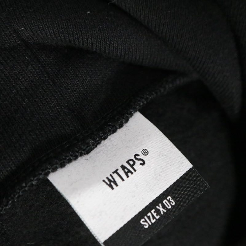 WTAPS 25AW PAVILION Graphic Cotton Hoodie Black Size 03