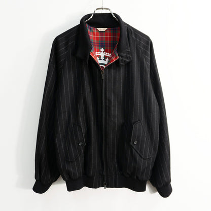 BARACUTA G9 Wool Stripe Harrington Jacket Size 42