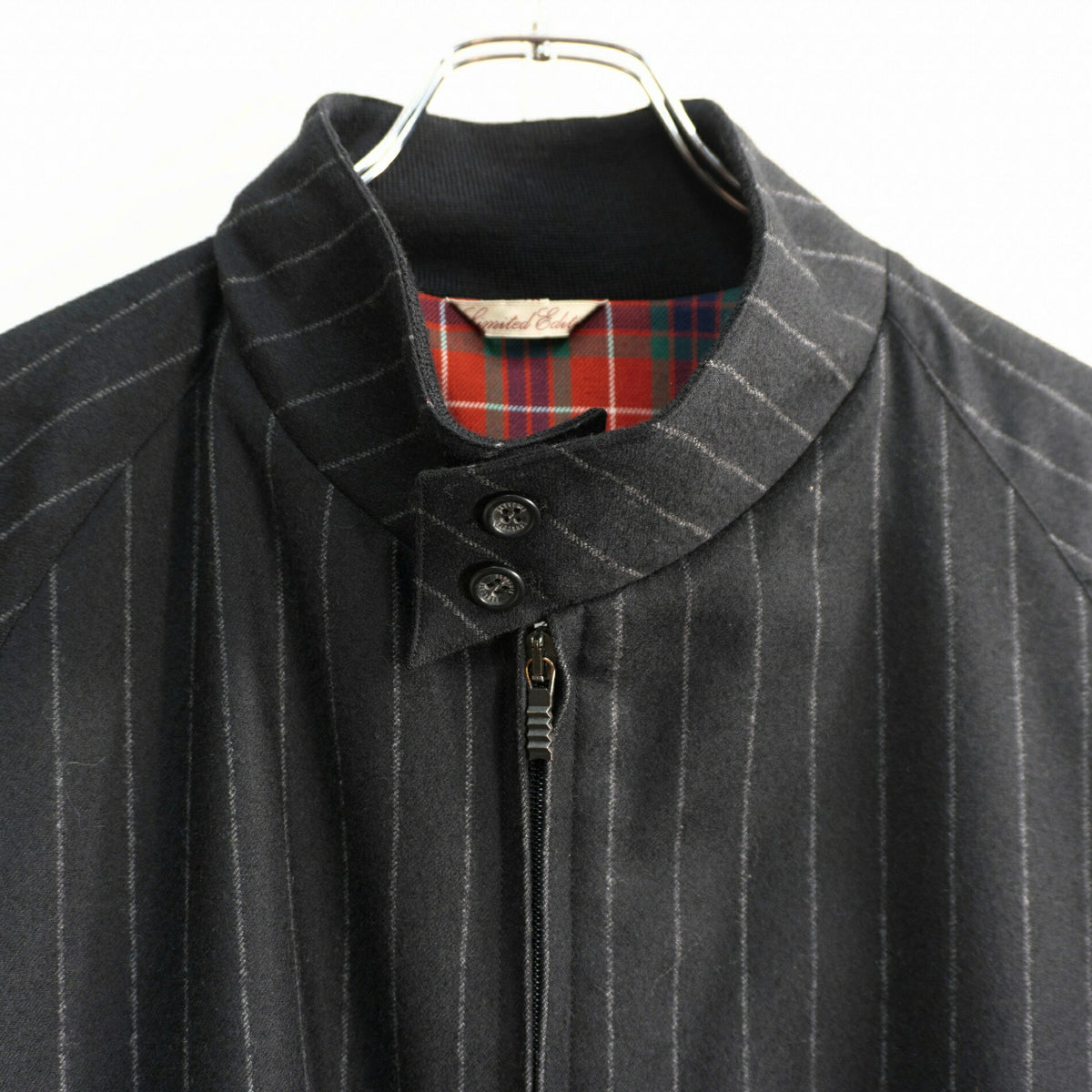 BARACUTA G9 Wool Stripe Harrington Jacket Size 42