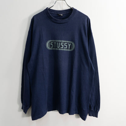 USA 90s Old Stussy Double Sided Print Long Sleeve T-Shirt Size XL