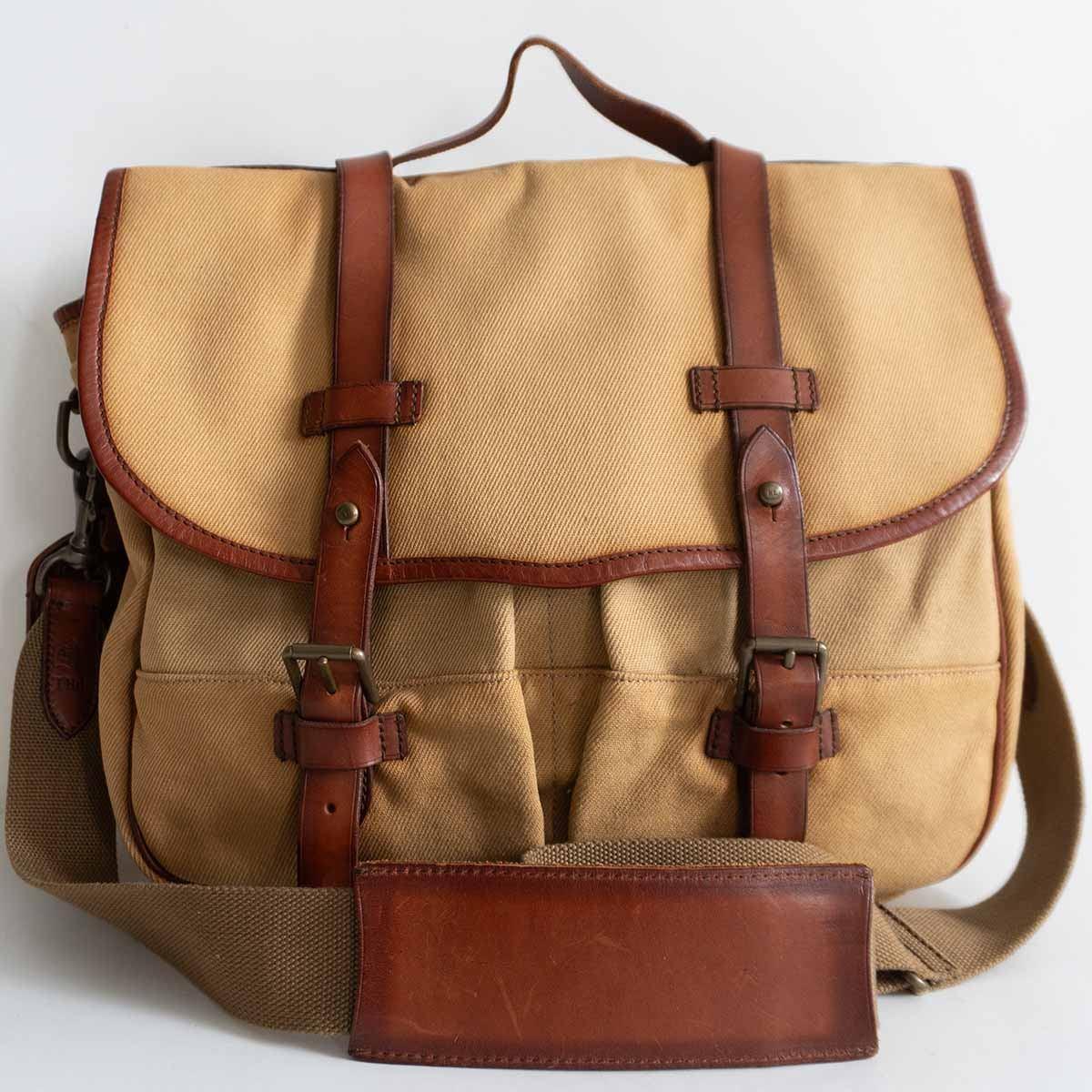 POLO RALPH LAUREN Vintage Canvas Leather Messenger Bag