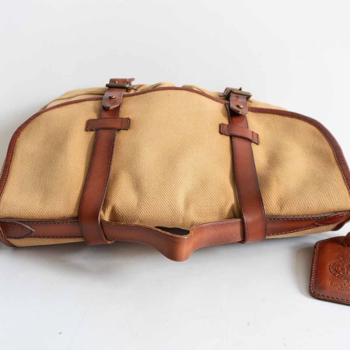 POLO RALPH LAUREN Vintage Canvas Leather Messenger Bag