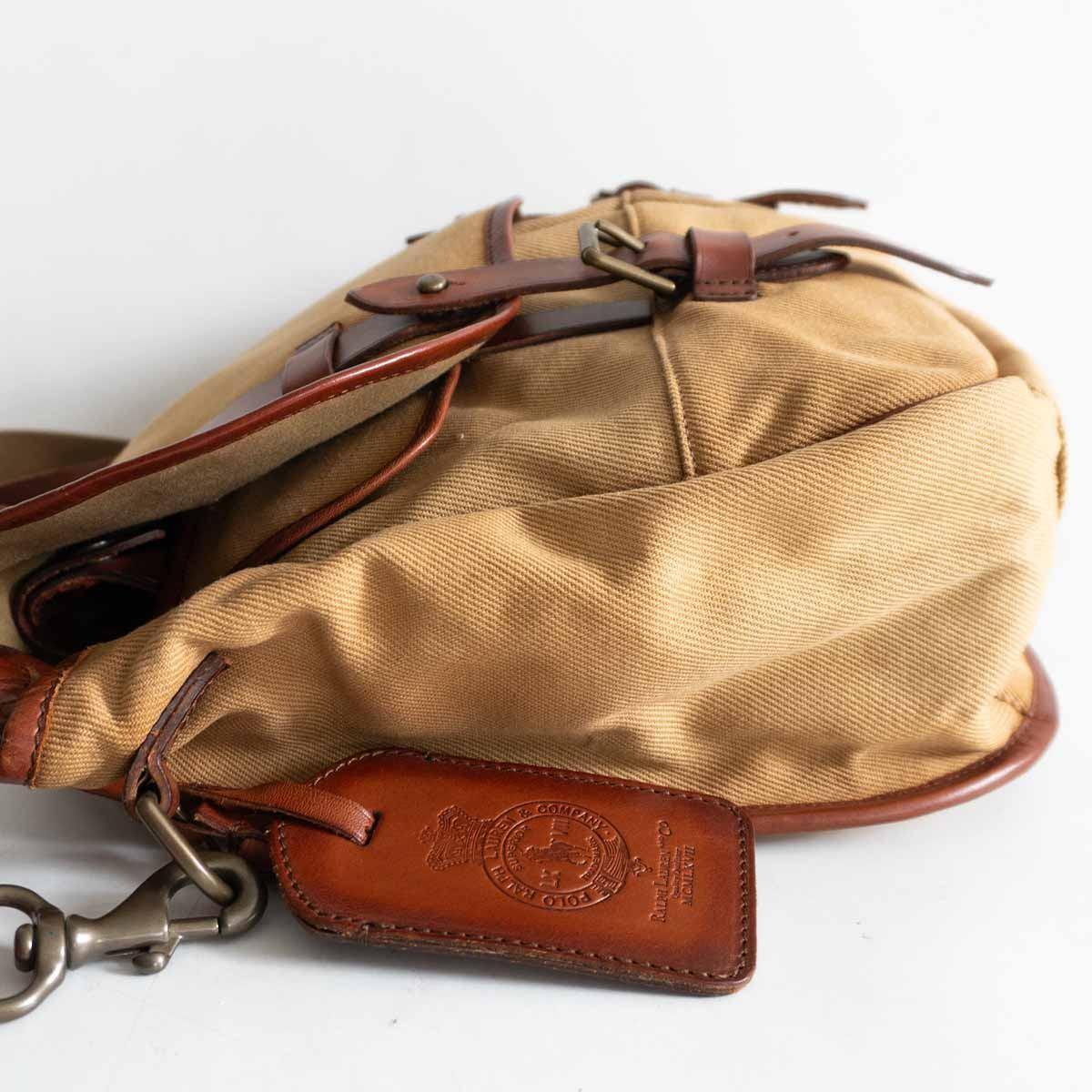 POLO RALPH LAUREN Vintage Canvas Leather Messenger Bag