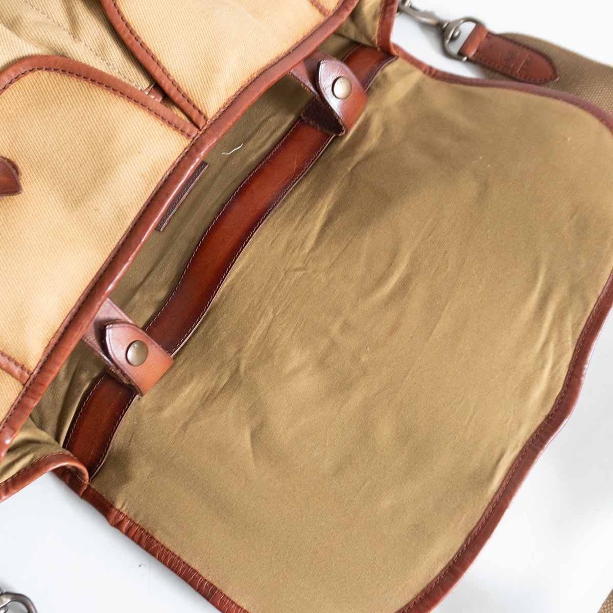 POLO RALPH LAUREN Vintage Canvas Leather Messenger Bag