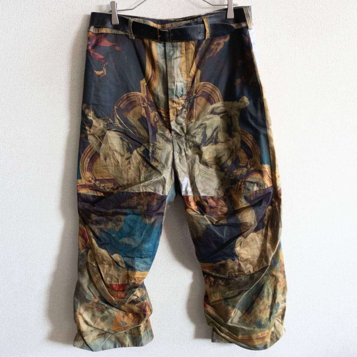 PAUL HARNDEN Belted Trousers All-Over Graphic Size XS