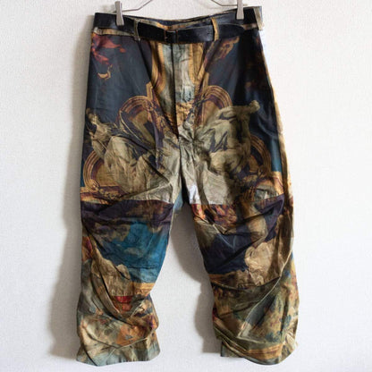 PAUL HARNDEN Belted Trousers All-Over Graphic Size XS