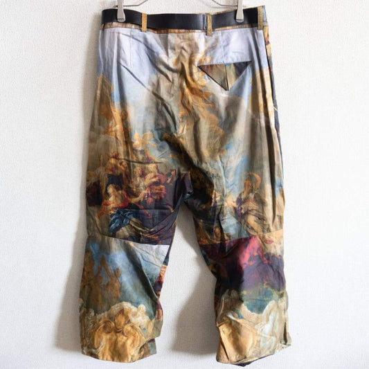 PAUL HARNDEN Belted Trousers All-Over Graphic Size XS