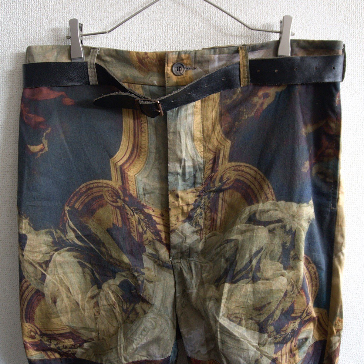 PAUL HARNDEN Belted Trousers All-Over Graphic Size XS