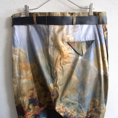 PAUL HARNDEN Belted Trousers All-Over Graphic Size XS
