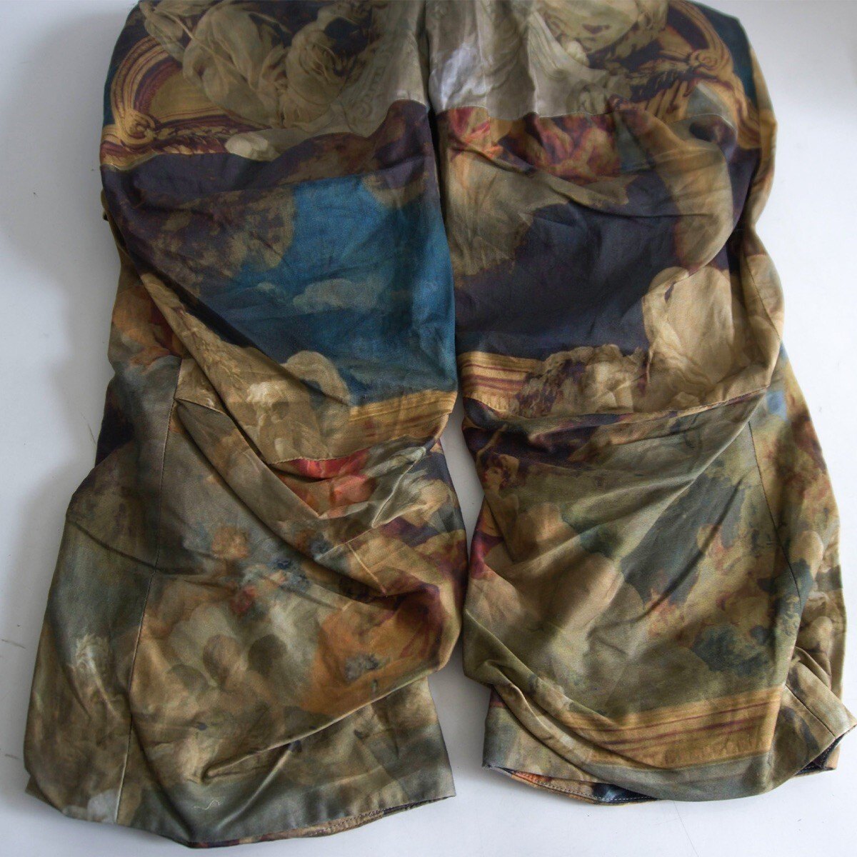 PAUL HARNDEN Belted Trousers All-Over Graphic Size XS