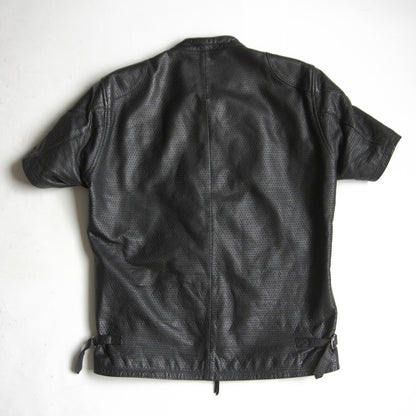 KADOYA Punched Leather Single Rider Jacket Size LL