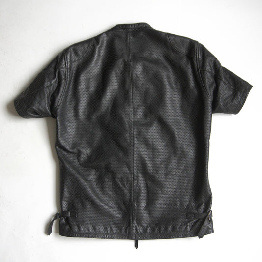 KADOYA Punched Leather Single Rider Jacket Size LL