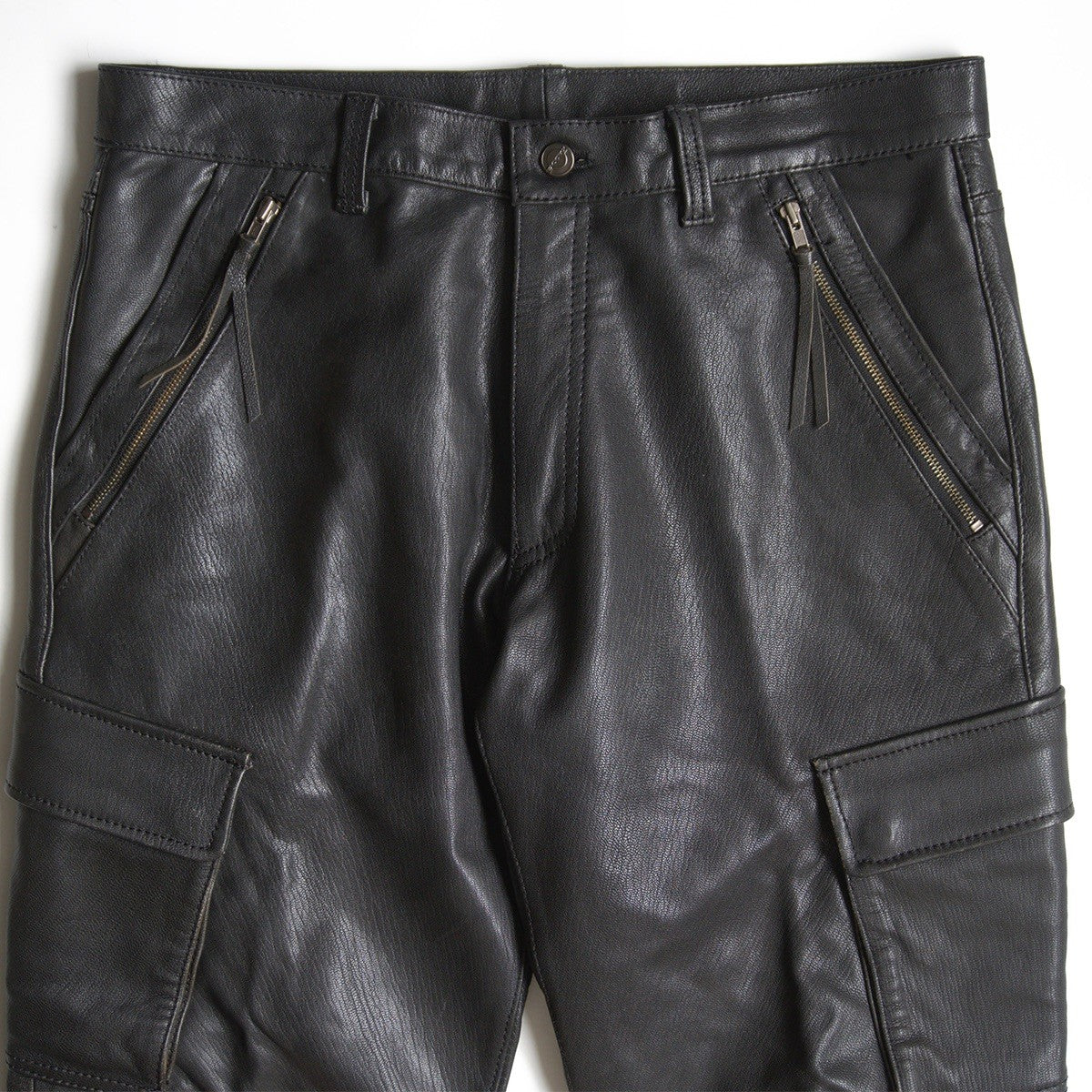 KADOYA Thick Cowhide Leather Cargo Pants Size LL