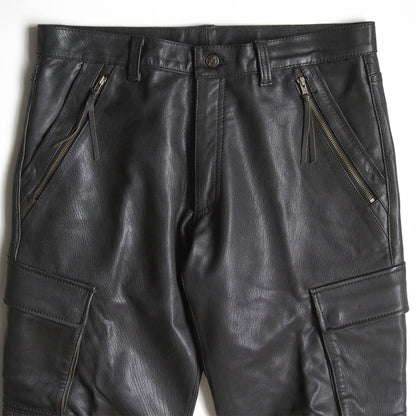 KADOYA Thick Cowhide Leather Cargo Pants Size LL