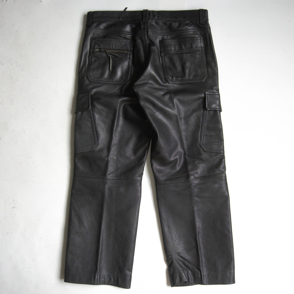 KADOYA Thick Cowhide Leather Cargo Pants Size LL